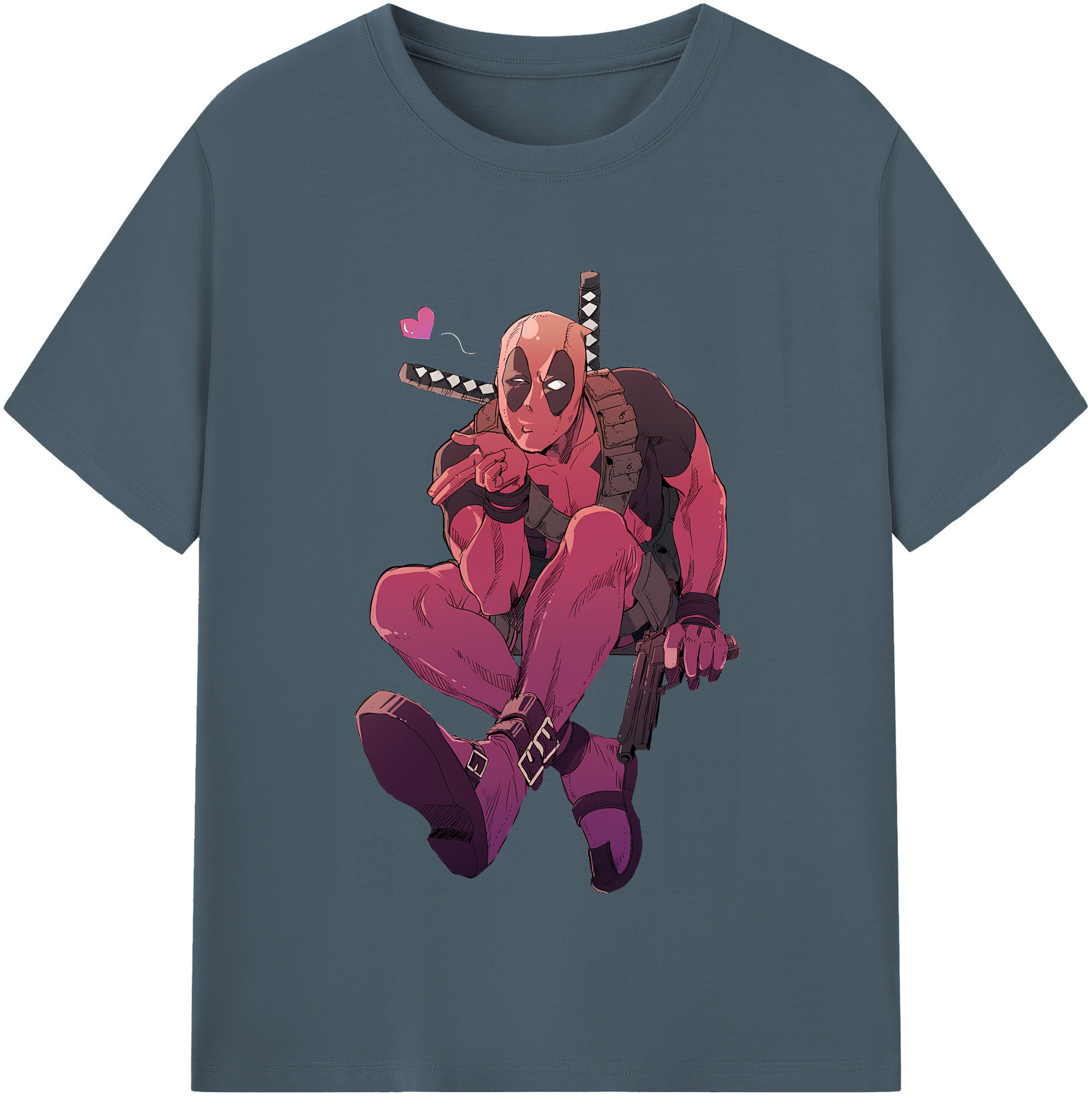 （画像用） Deadpool デッドプール 綿100％半袖Tシャツ（フロントプリント）